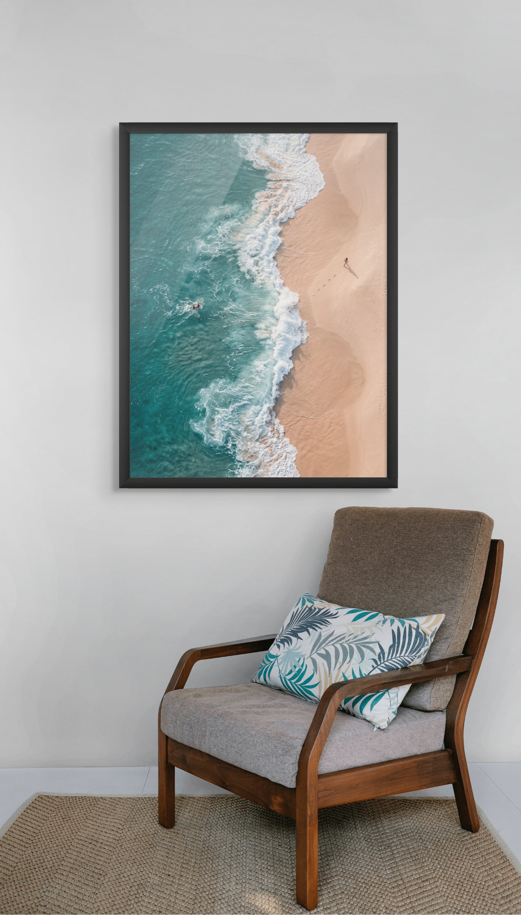 Golf en Stilte Wanddecoratie – Kalme Oceaan Canvas Print