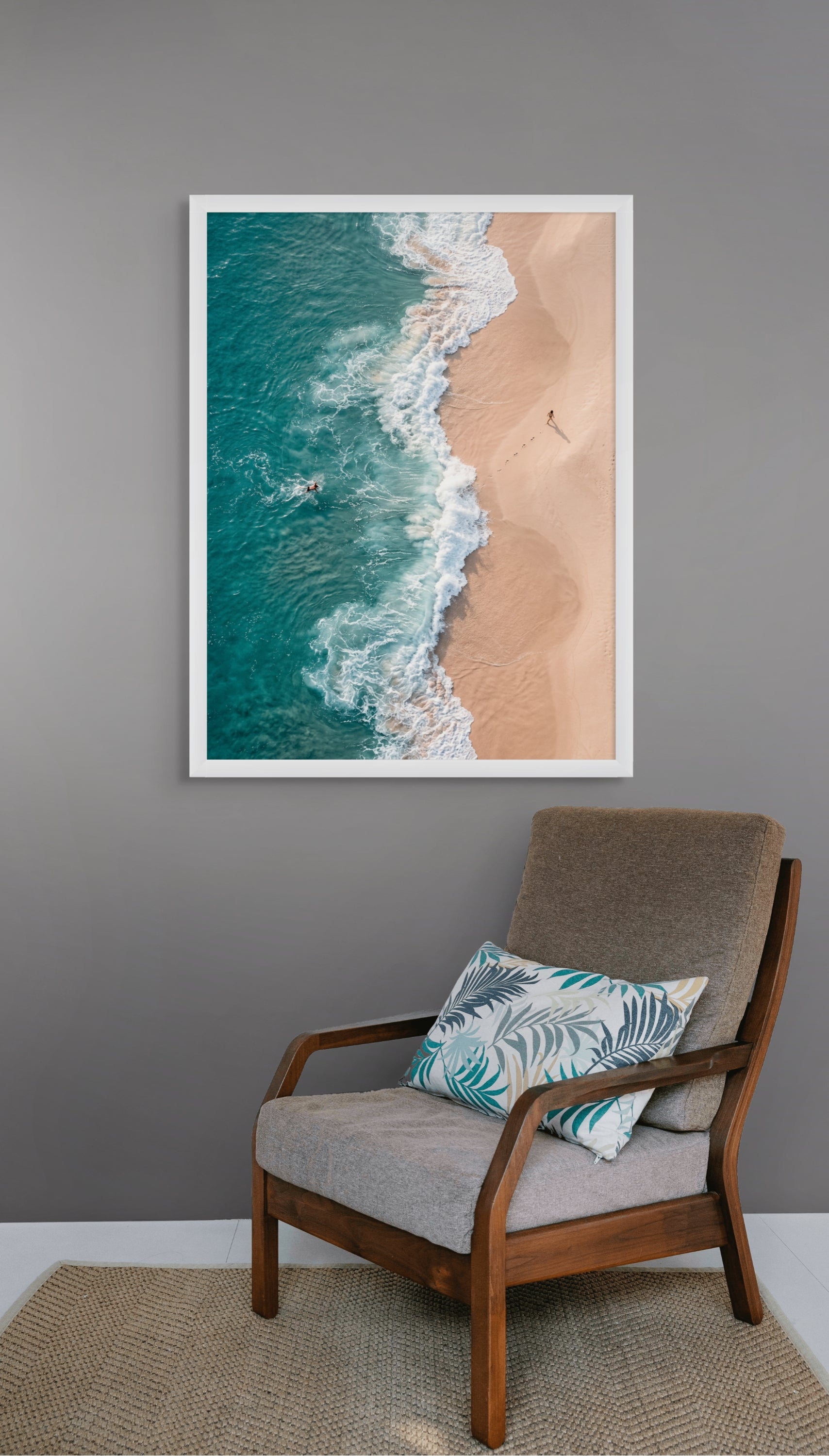 Golf en Stilte Wanddecoratie – Kalme Oceaan Canvas Print