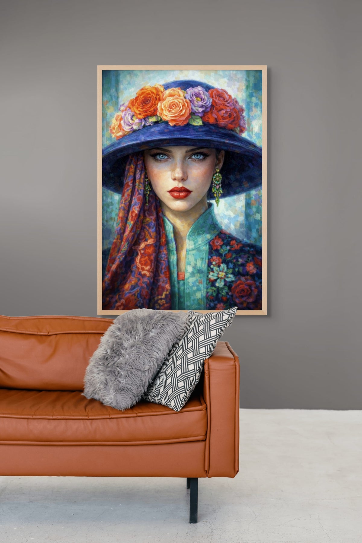 Velvet Bloom Muse wanddecoratie | ArtifyCanvas
