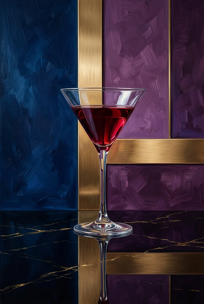 Velvet Rouge aan de Bar Wanddecoratie – Glamoureus Fashion Canvas Print