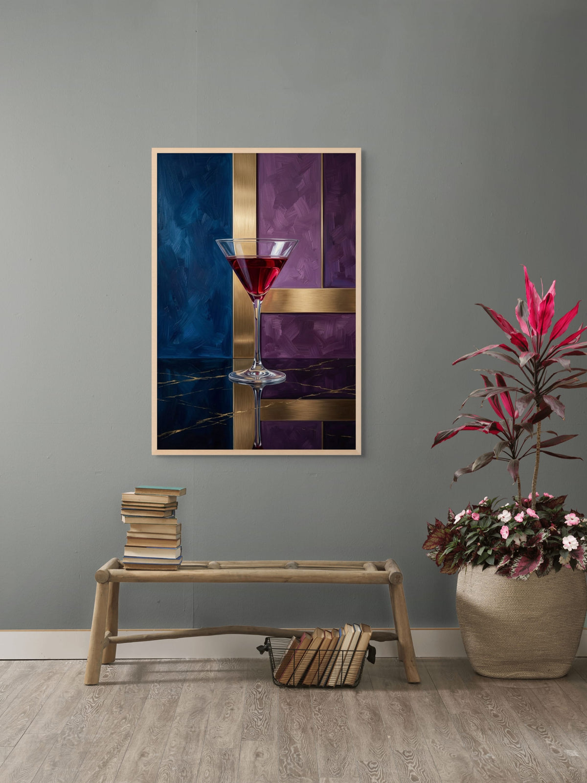 Velvet Rouge aan de Bar Wanddecoratie | ArtifyCanvas