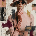 Velvet Whisper in Rosé Wanddecoratie – Elegant Bloemen Canvas Print