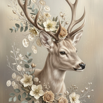 Winterhert tussen Wilde Bloesems