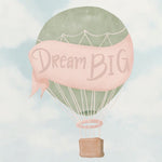 Wolken vol Grote Dromen Wanddecoratie – Dromerig Kinderkamer Canvas Print