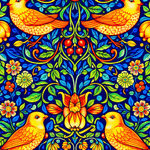 Zangvogels tussen Bessen en Bloemen