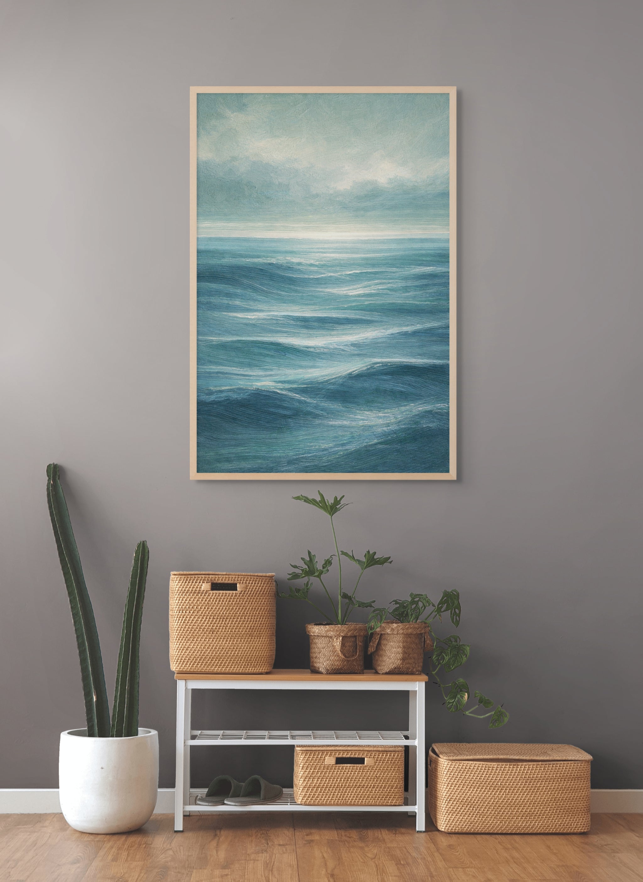 Rustige Zee Wanddecoratie – Kalme Oceaan Horizon Canvas Print