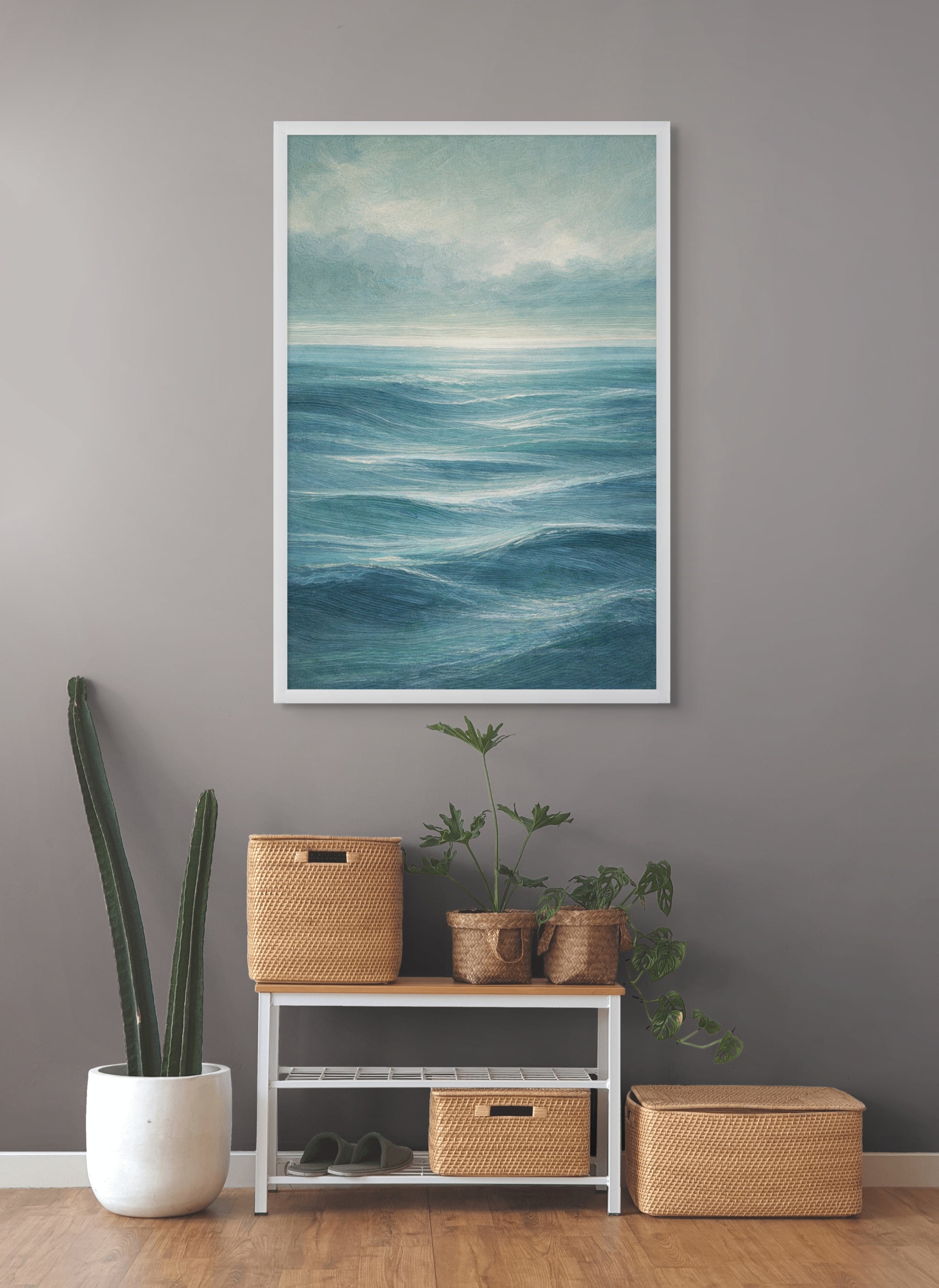 Rustige Zee Wanddecoratie – Kalme Oceaan Horizon Canvas Print