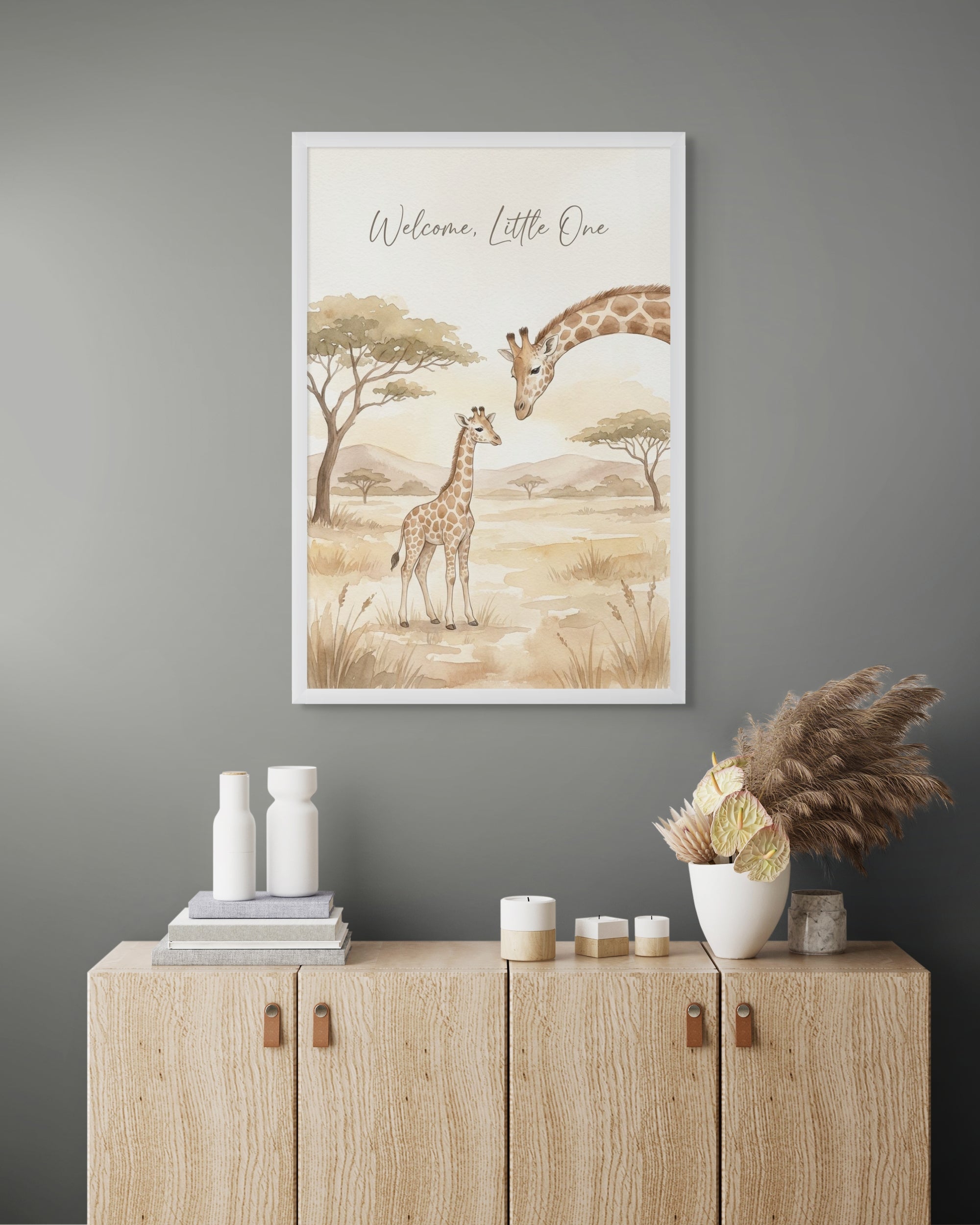 Savanne Olifanten Wanddecoratie – Afrika Safari Dieren Canvas Print