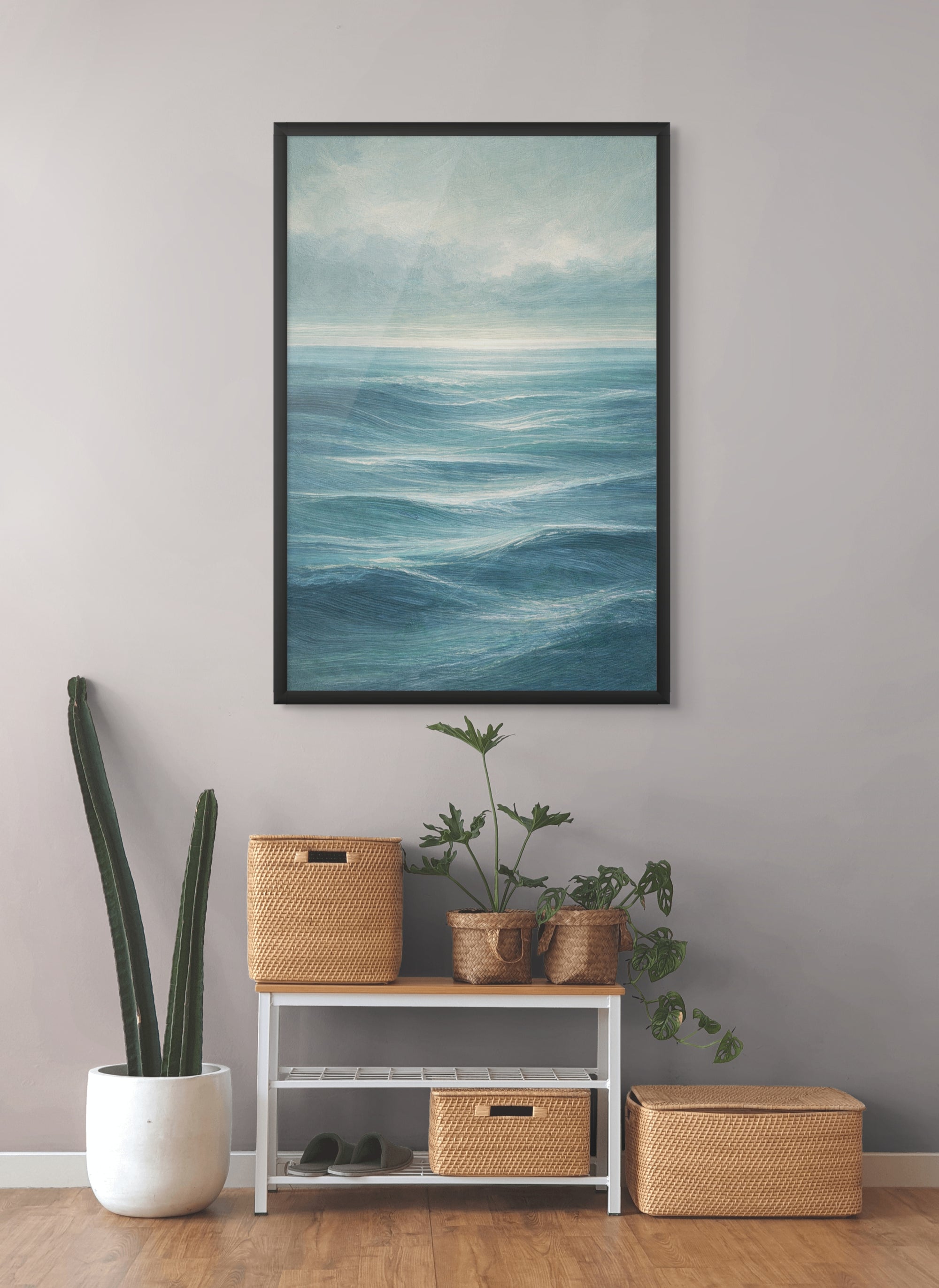 Rustige Zee Wanddecoratie – Kalme Oceaan Horizon Canvas Print