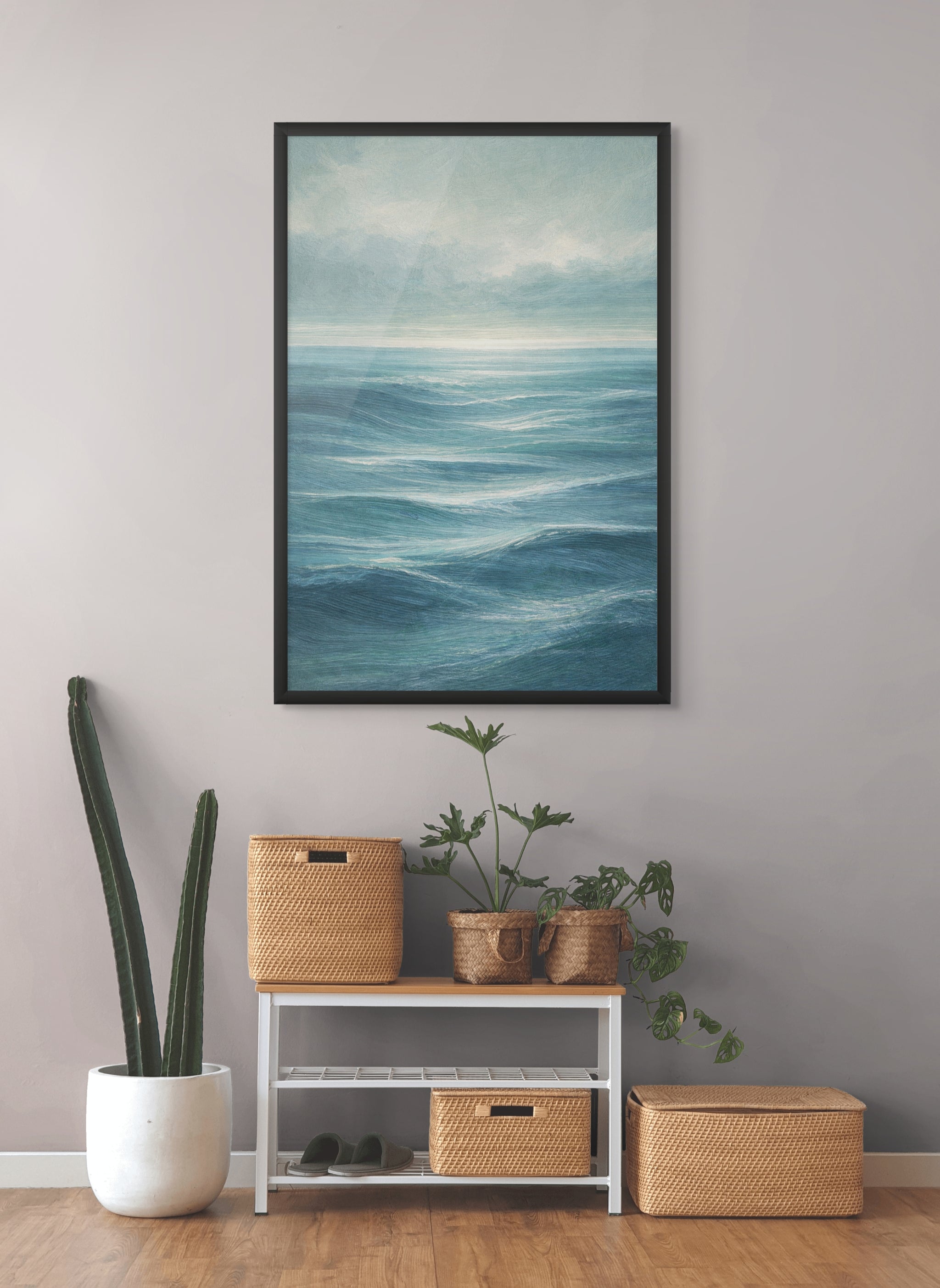 Rustige Zee Wanddecoratie – Kalme Oceaan Horizon Canvas Print