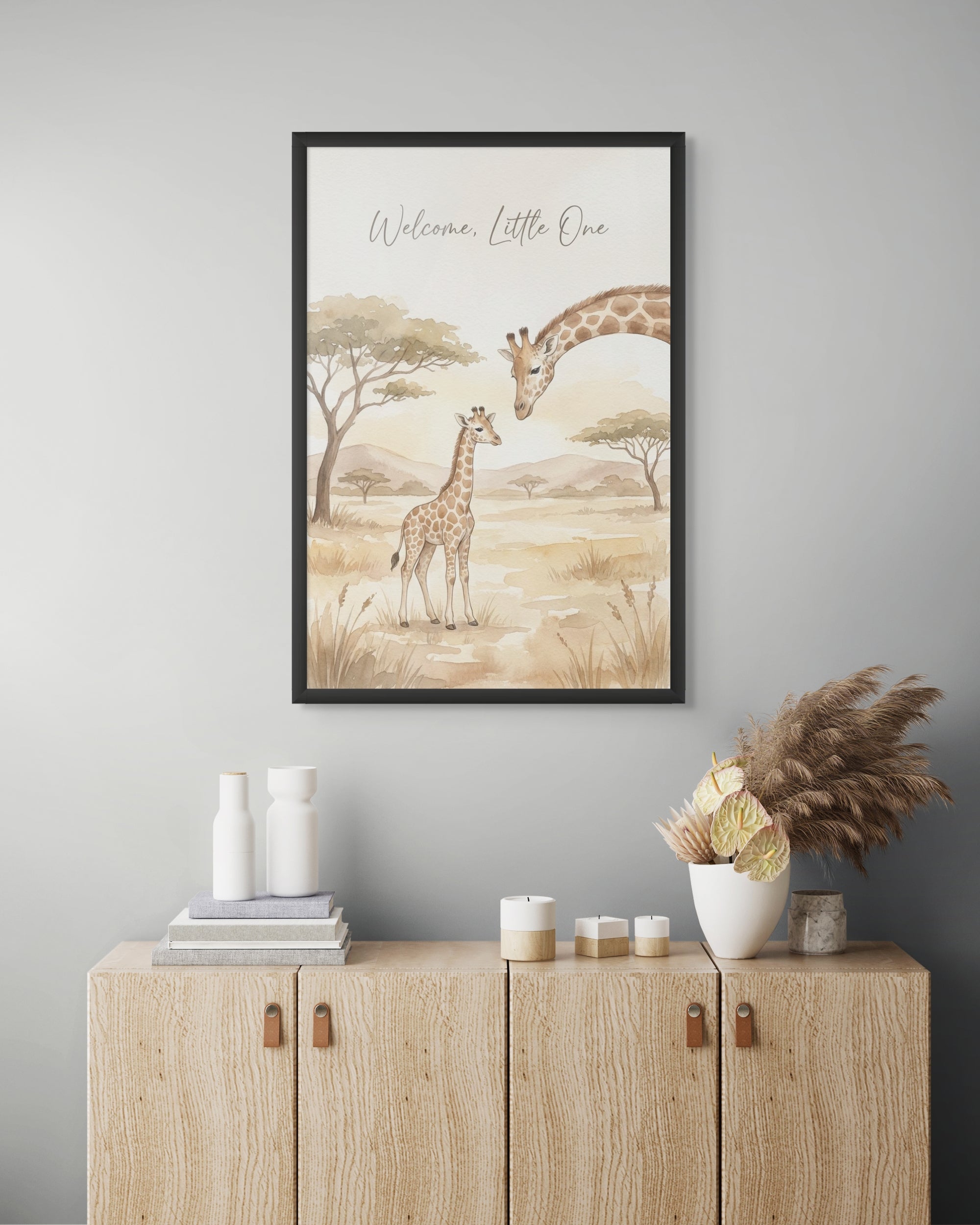 Savanne Olifanten Wanddecoratie – Afrika Safari Dieren Canvas Print