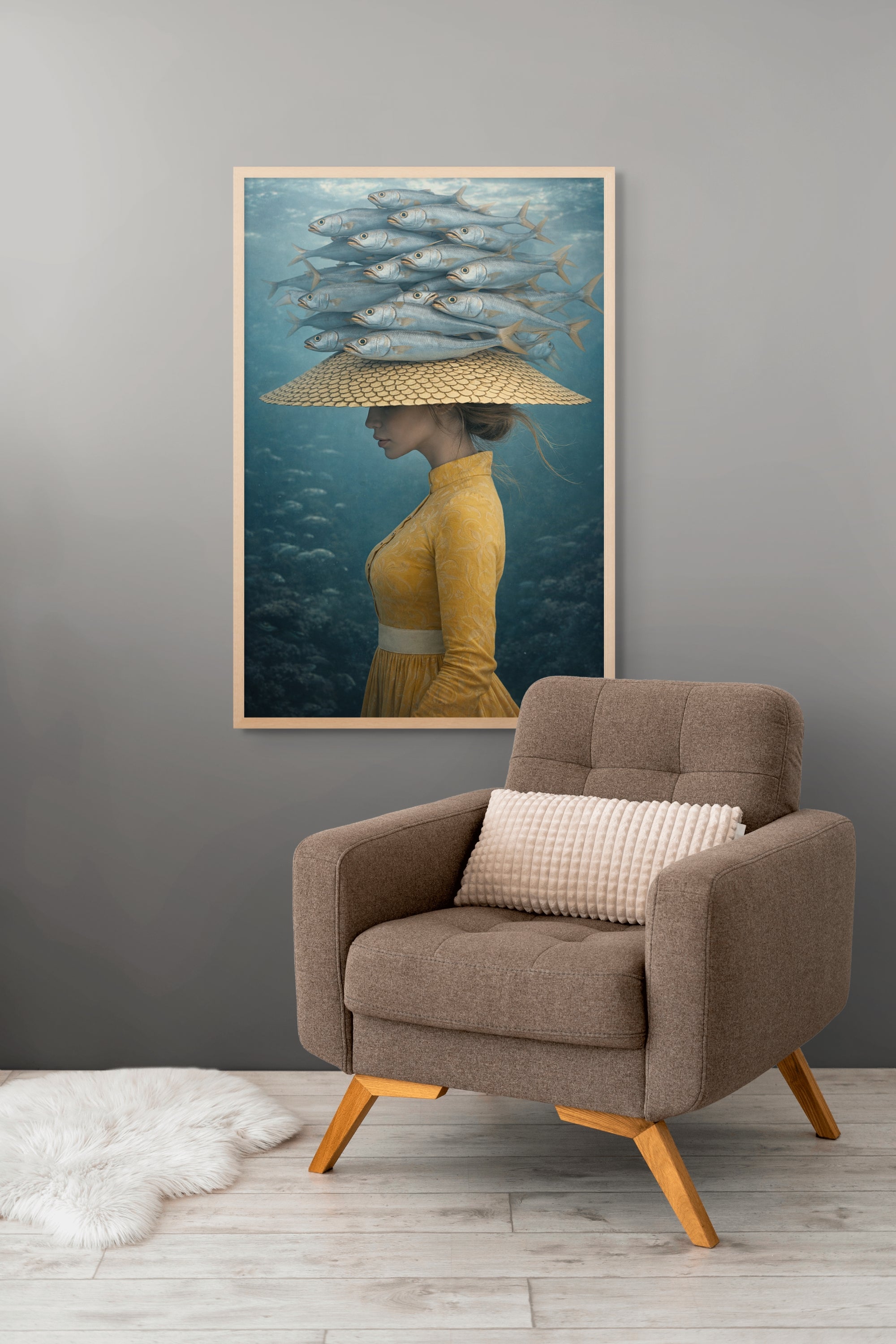 Zeehoed Wanddecoratie Strand – Zomerse Sfeer Canvas Print