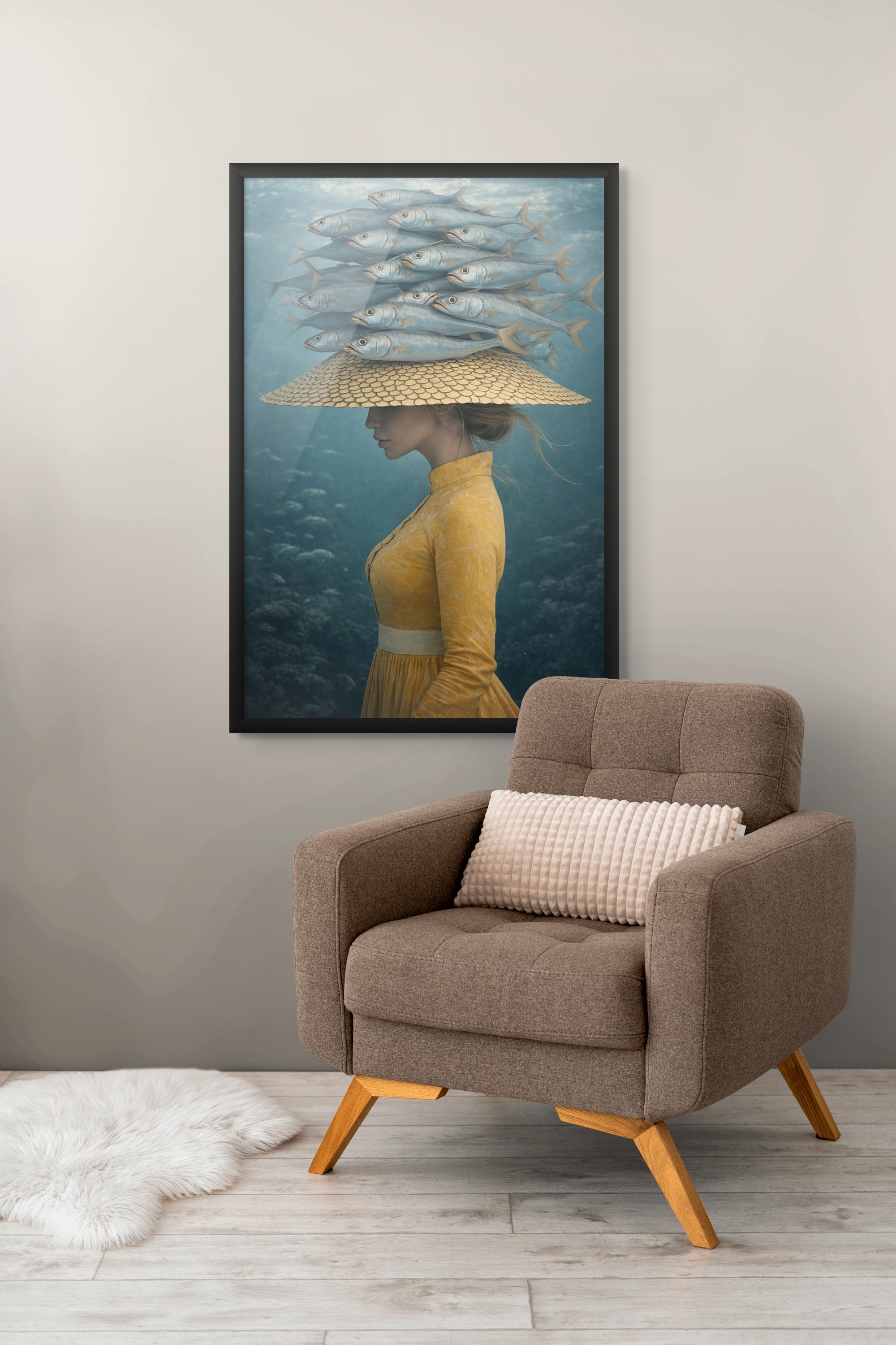 Zeehoed Wanddecoratie Strand – Zomerse Sfeer Canvas Print