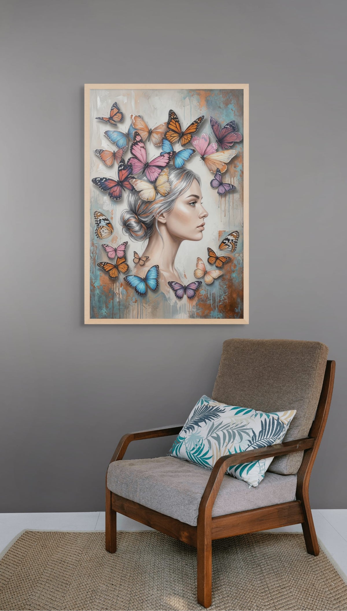 Seidig zwischen Schmetterlingsflügeln – Wandbild auf Leinwand, Aluminium oder Poster