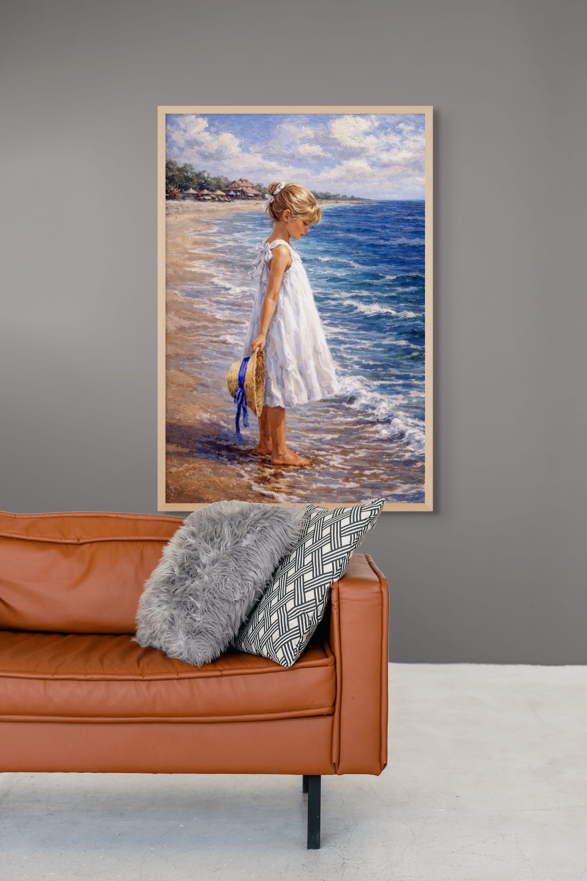 Sommerbrise an der Wasserlinie – Wandbild auf Leinwand, Aluminium oder Poster