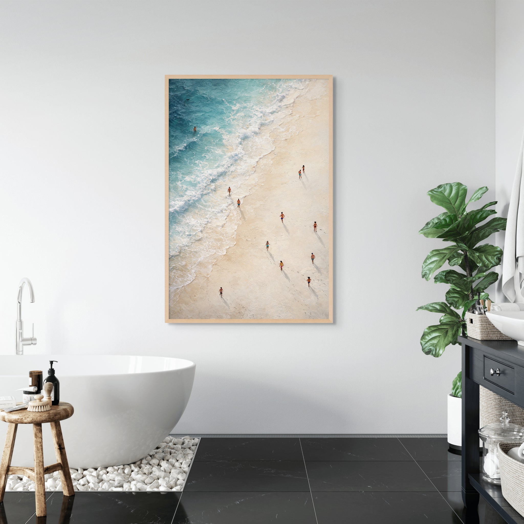 Zomerspoor aan Zee Wanddecoratie – Kust Landschap Canvas Print