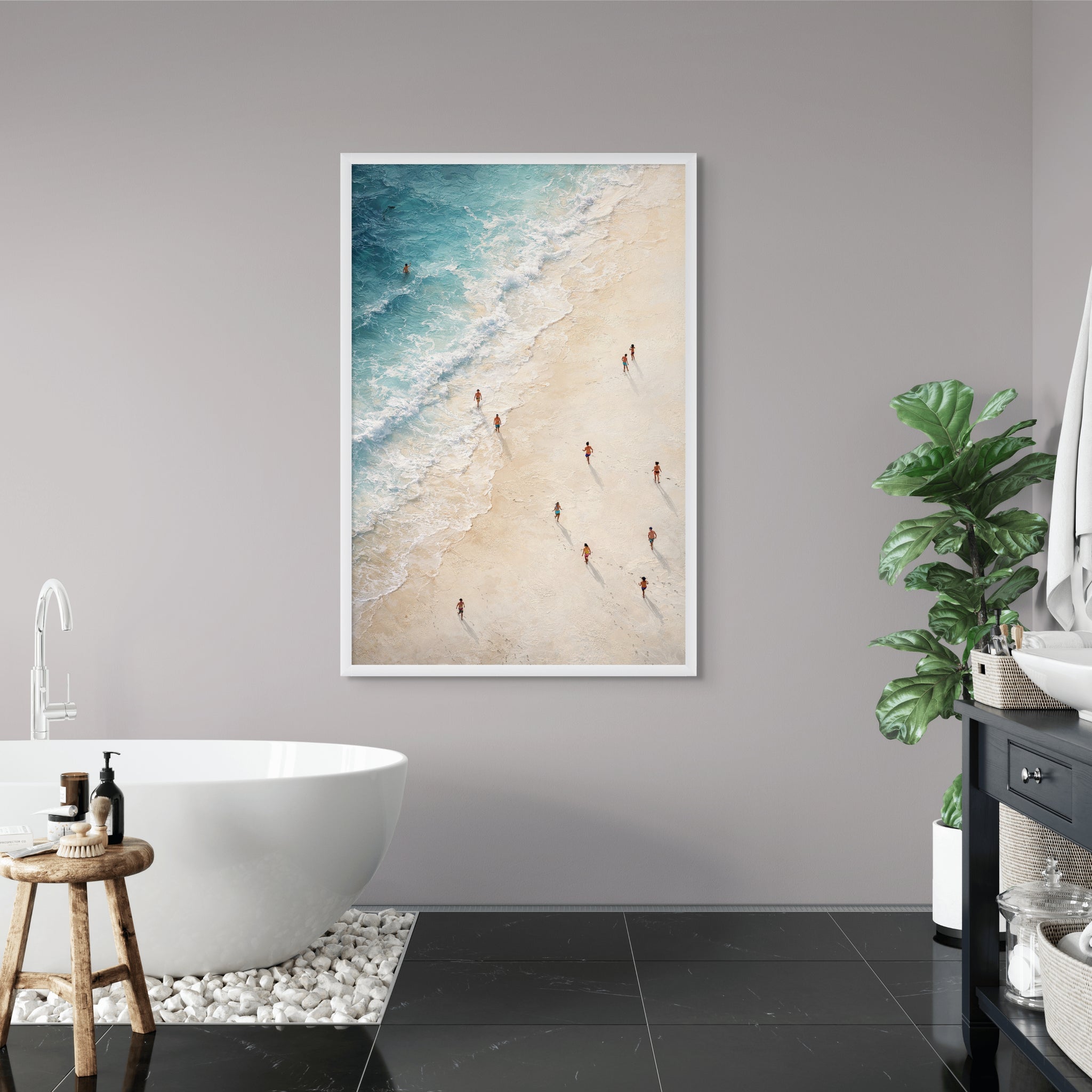 Zomerspoor aan Zee Wanddecoratie – Kust Landschap Canvas Print