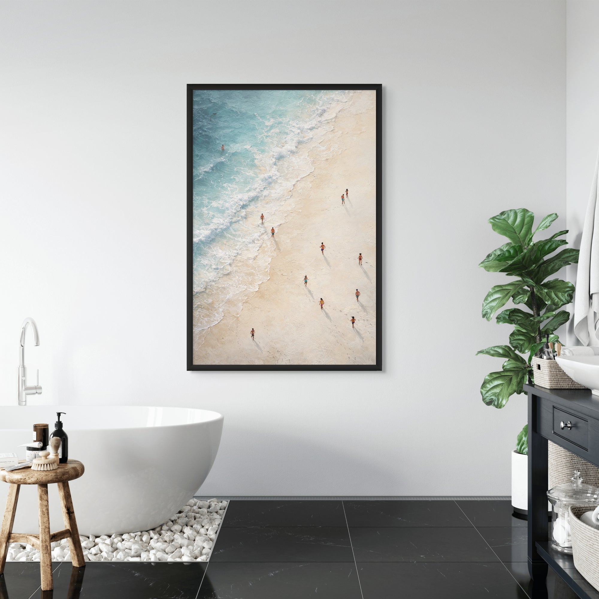 Zomerspoor aan Zee Wanddecoratie – Kust Landschap Canvas Print