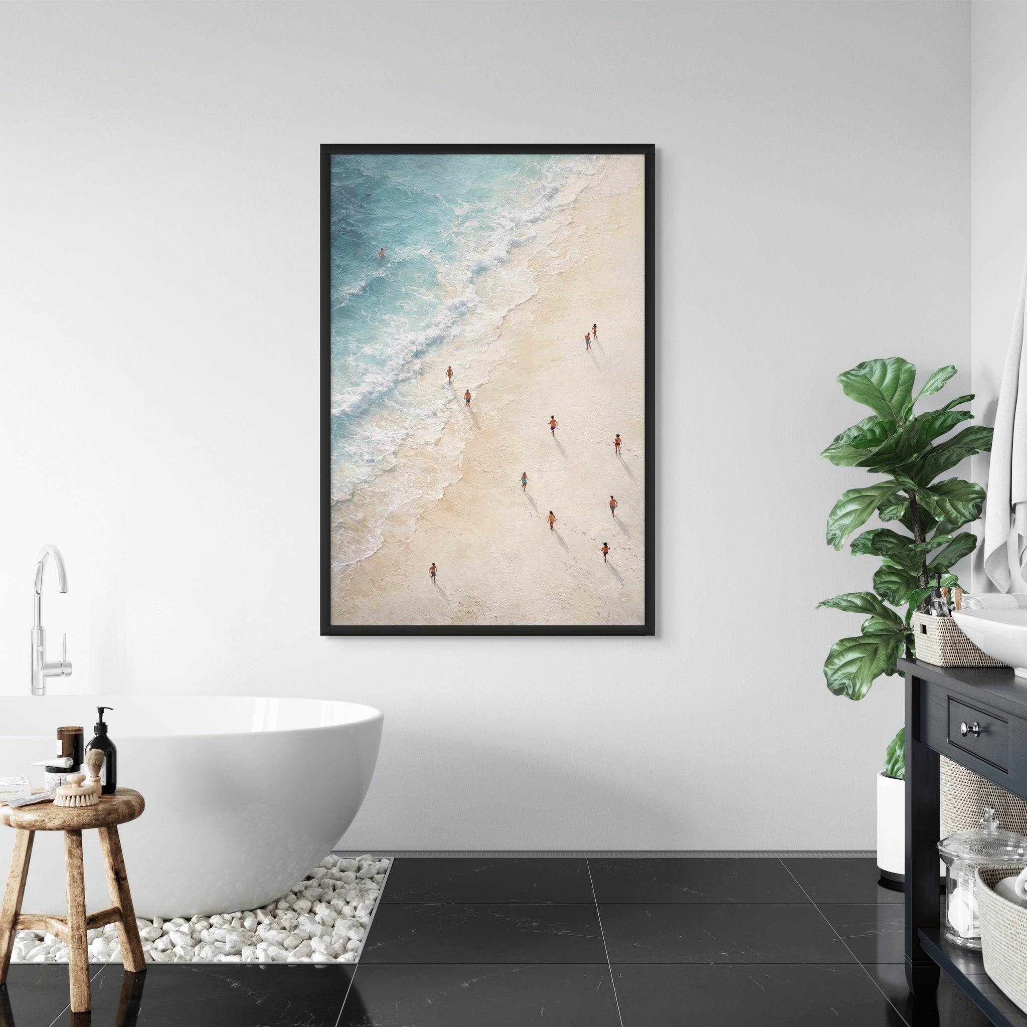 Zomerspoor aan Zee Wanddecoratie – Kust Landschap Canvas Print