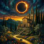 Italiaans Landschap Wanddecoratie Toscane – Sfeervolle Canvas Woonkamer Print