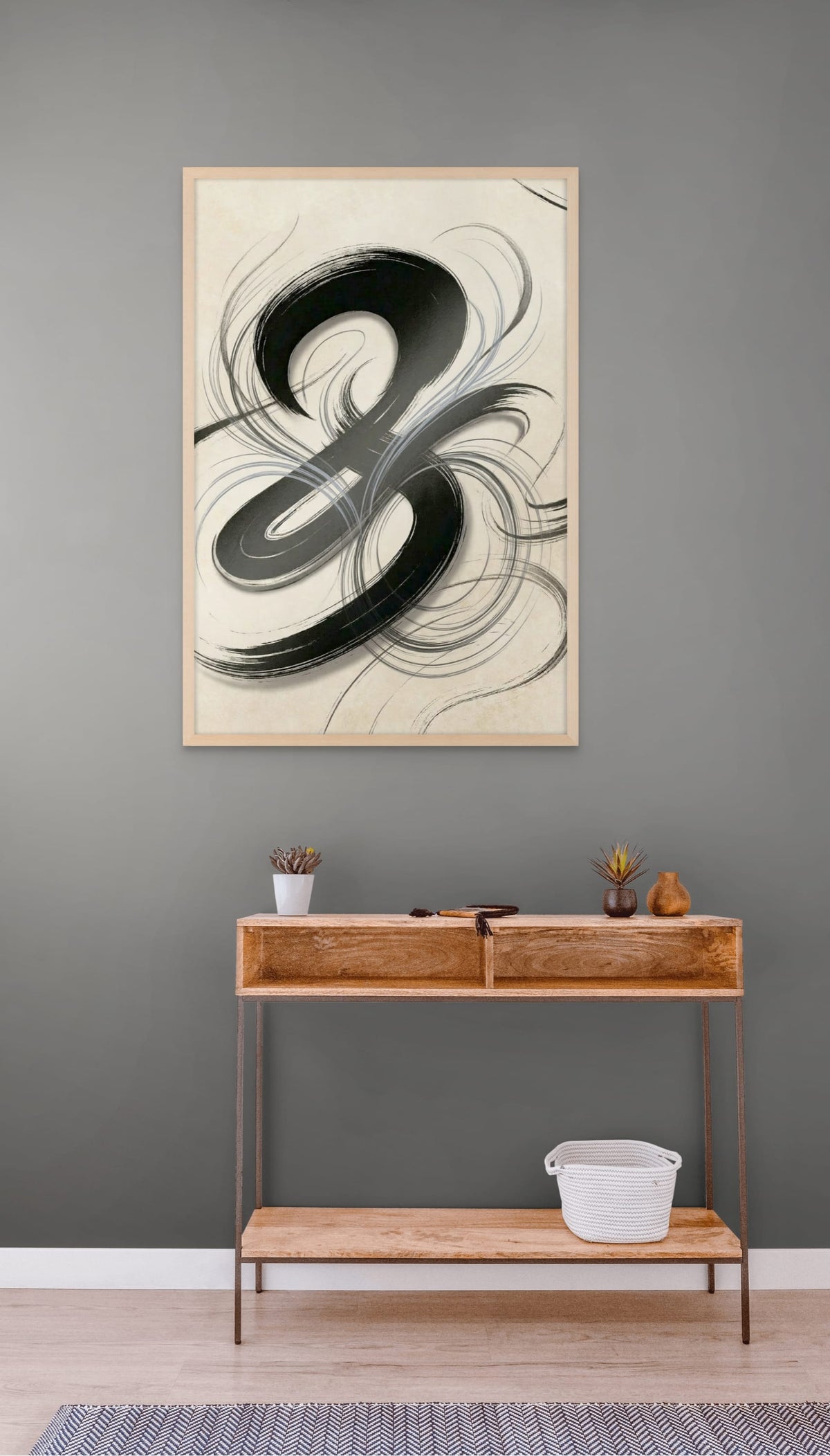 Zwarte Zwenking wanddecoratie | ArtifyCanvas