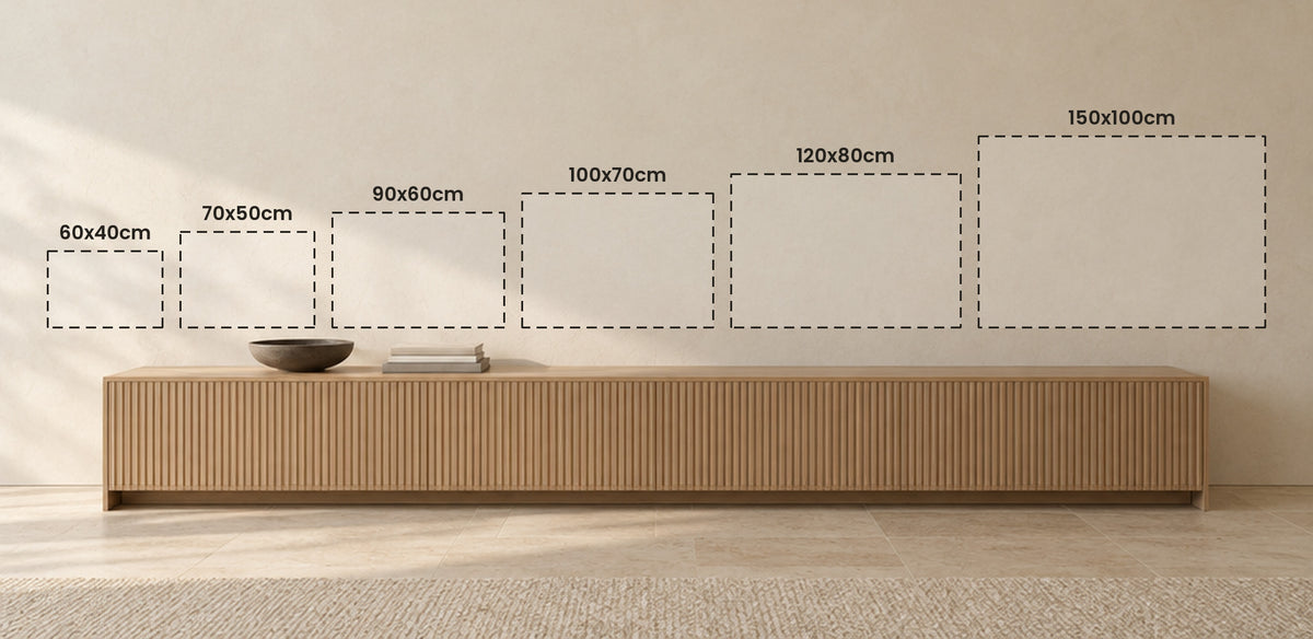 Größenübersicht Wanddekoration ArtifyCanvas