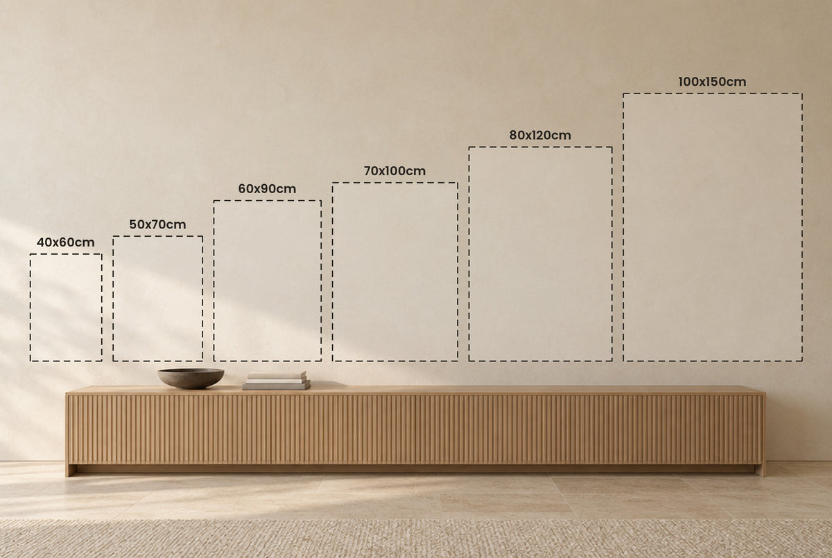 Größenübersicht Wanddekoration ArtifyCanvas