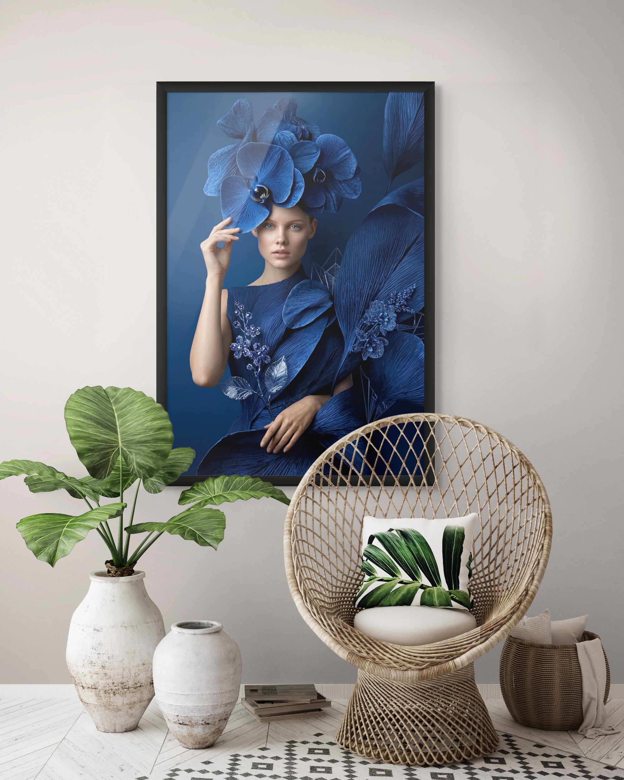 Abstracte Kleurexplosie Wanddecoratie – Kleurrijke Moderne Canvas Print