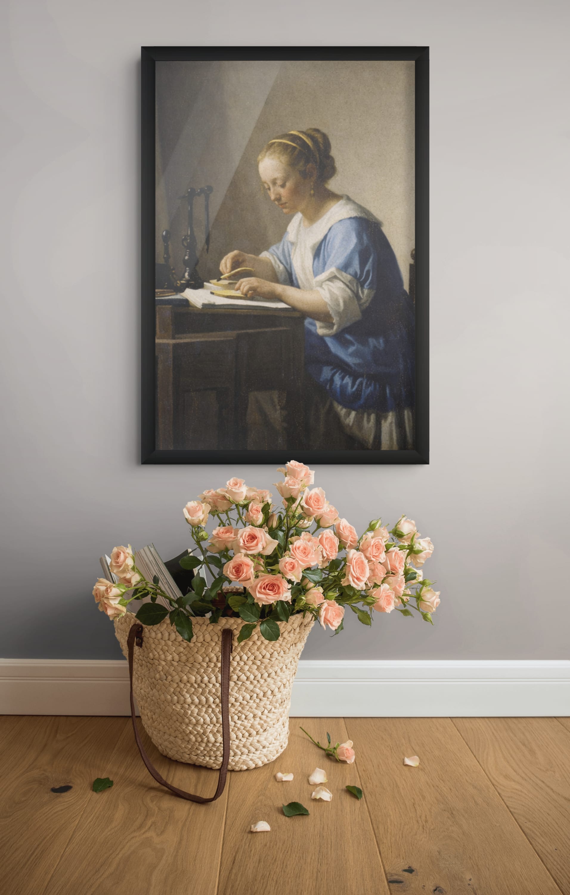 a lady writing