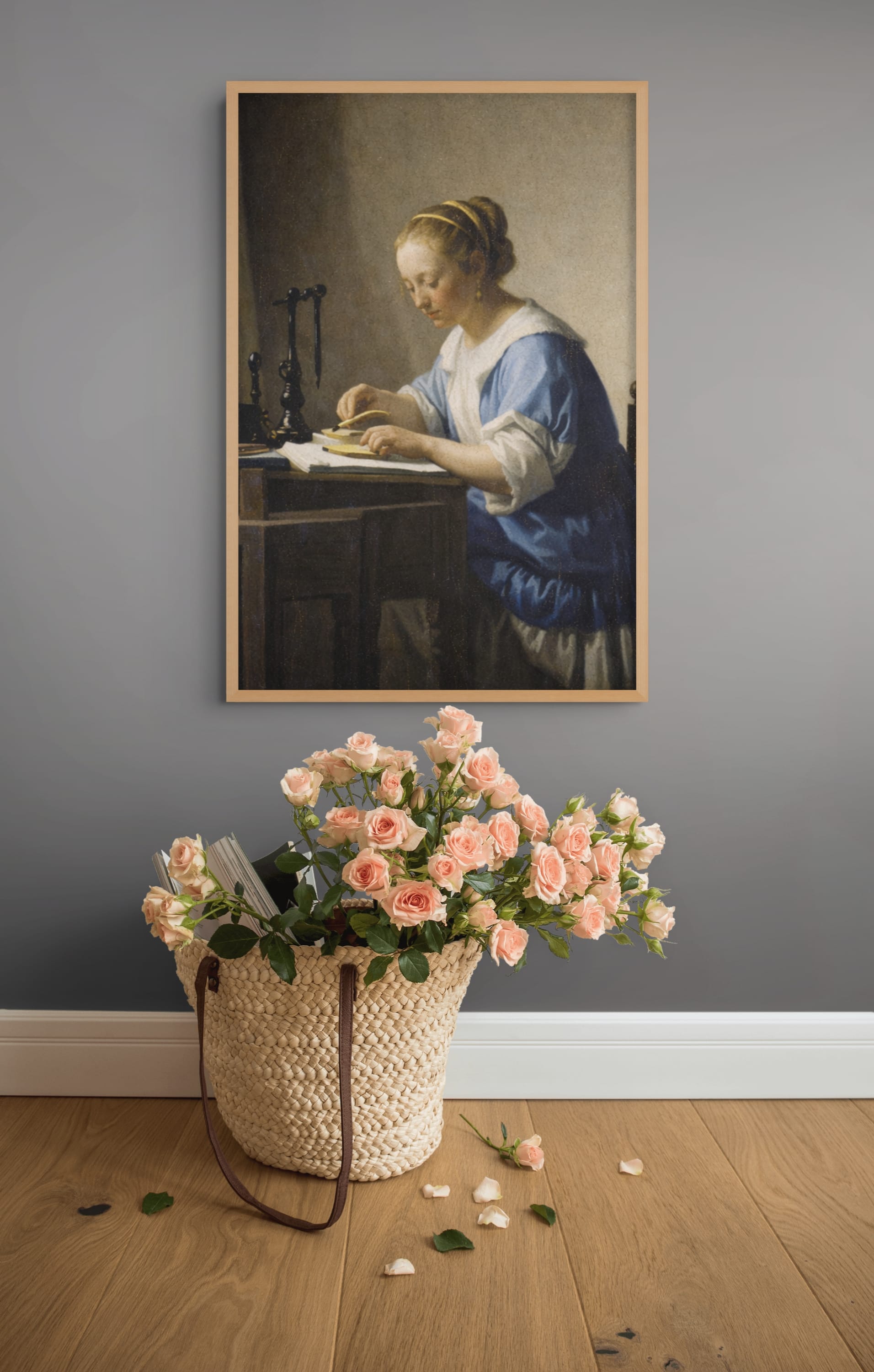 a lady writing