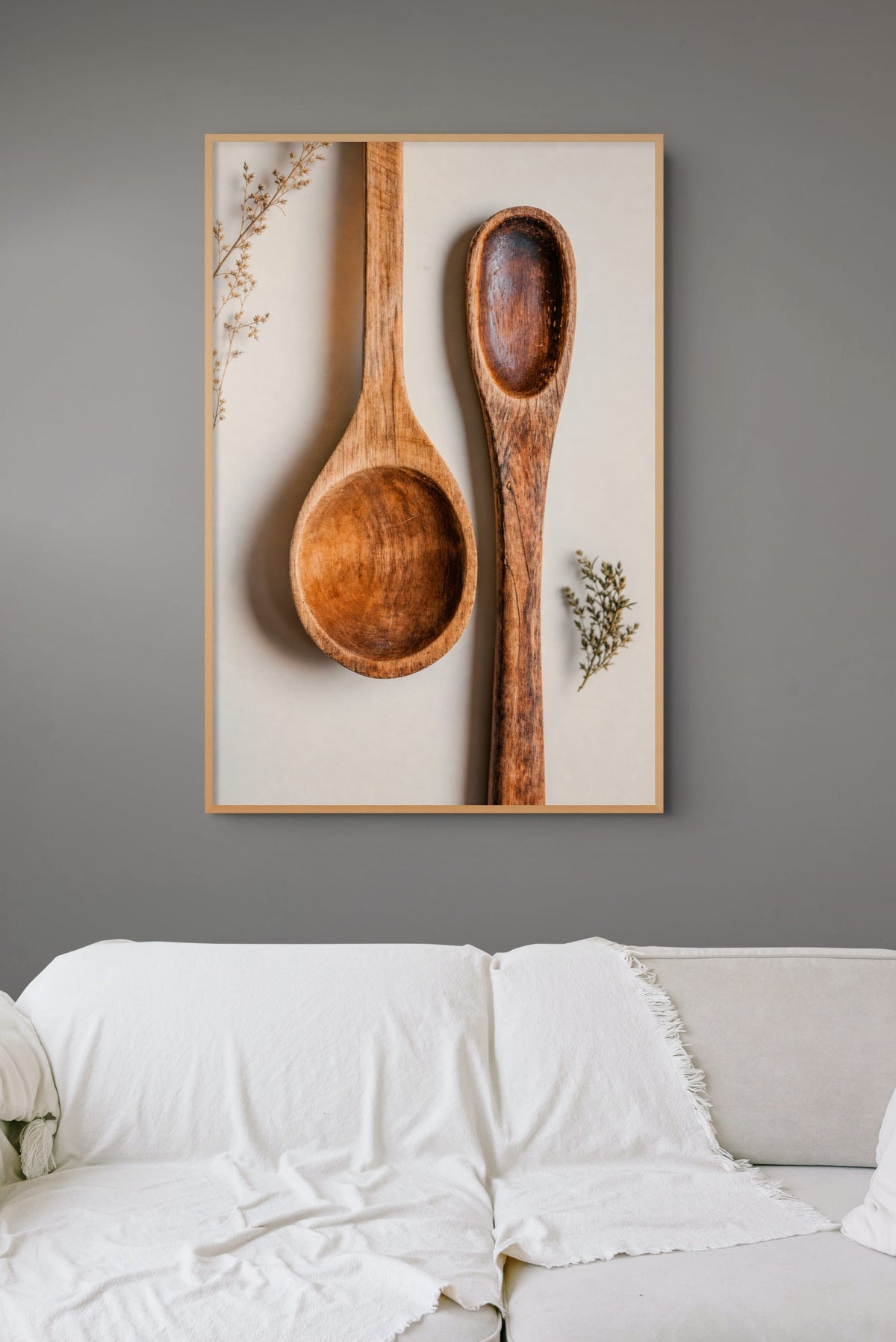 Ambachtelijke Houten Lepels Schilderij