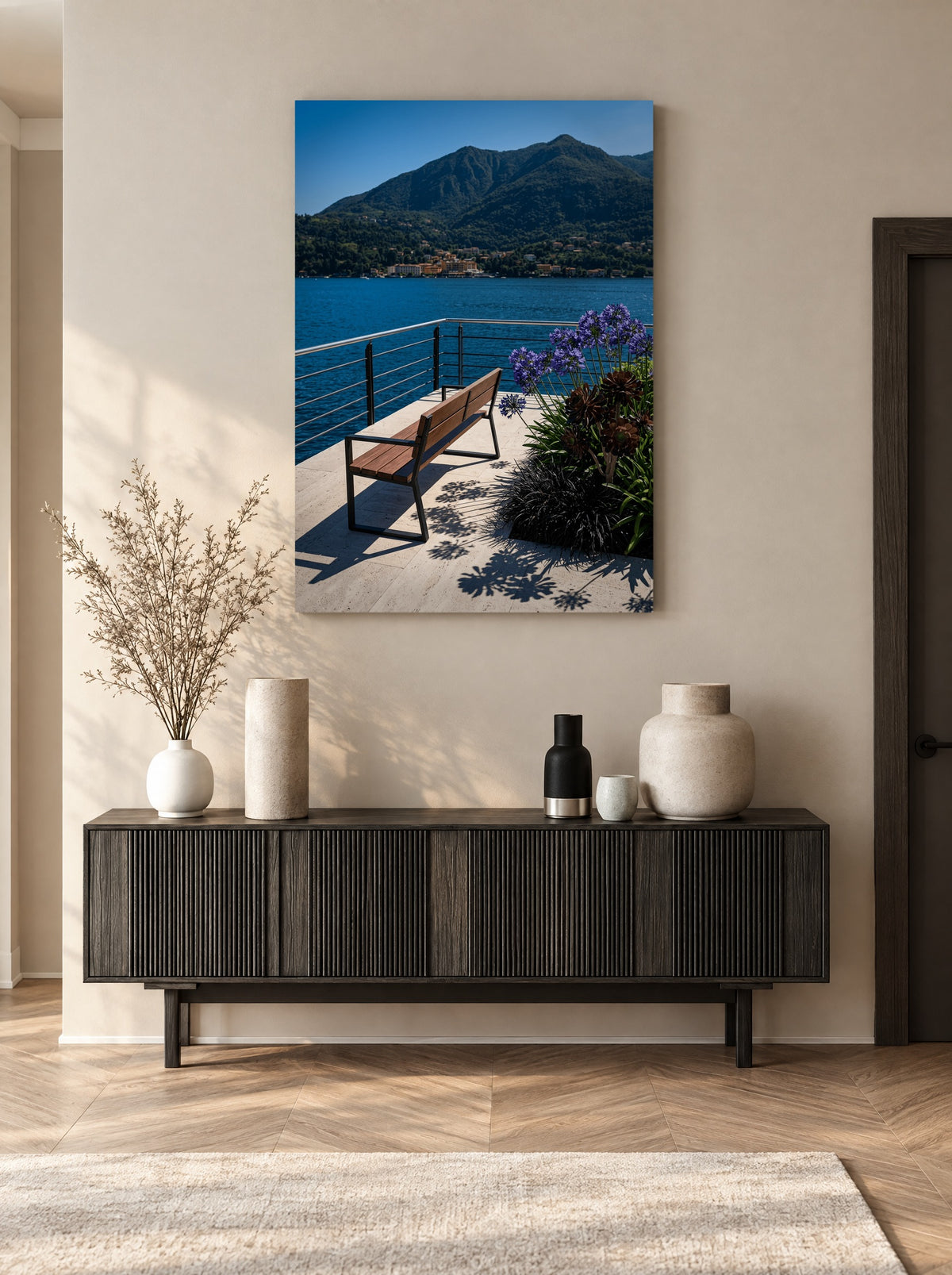 Azure Haven Retreat als canvas zonder lijst aan de muur