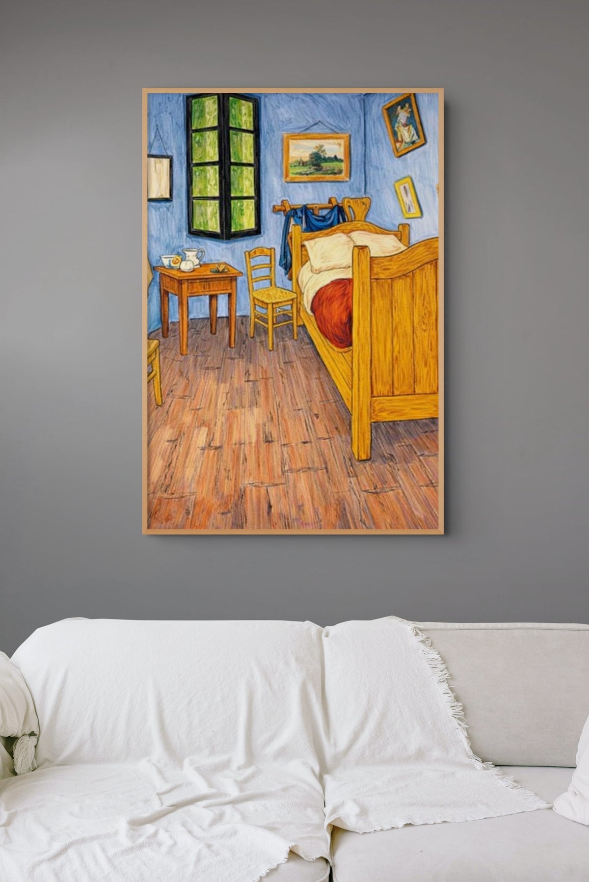 Salt Sea & Orange Parasols Painting