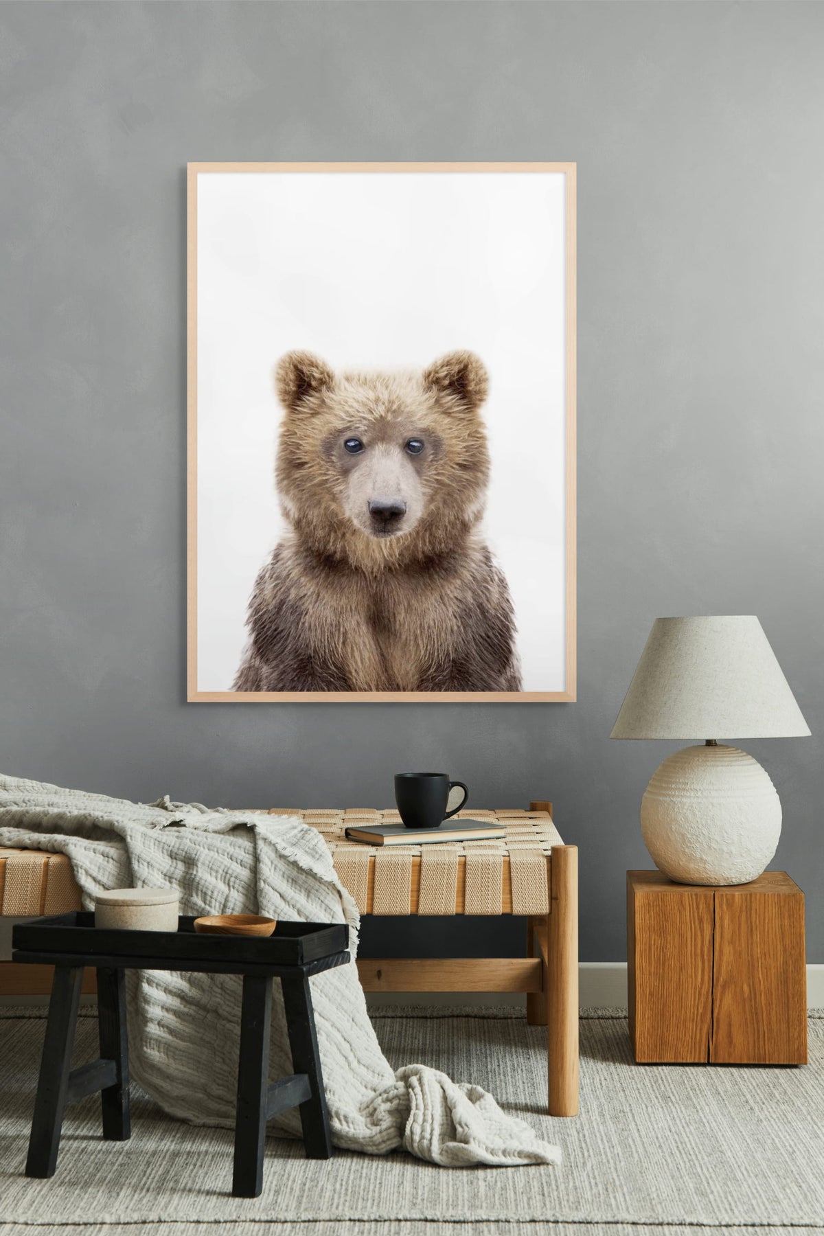 Beer met Bambi Ogen Wanddecoratie | ArtifyCanvas