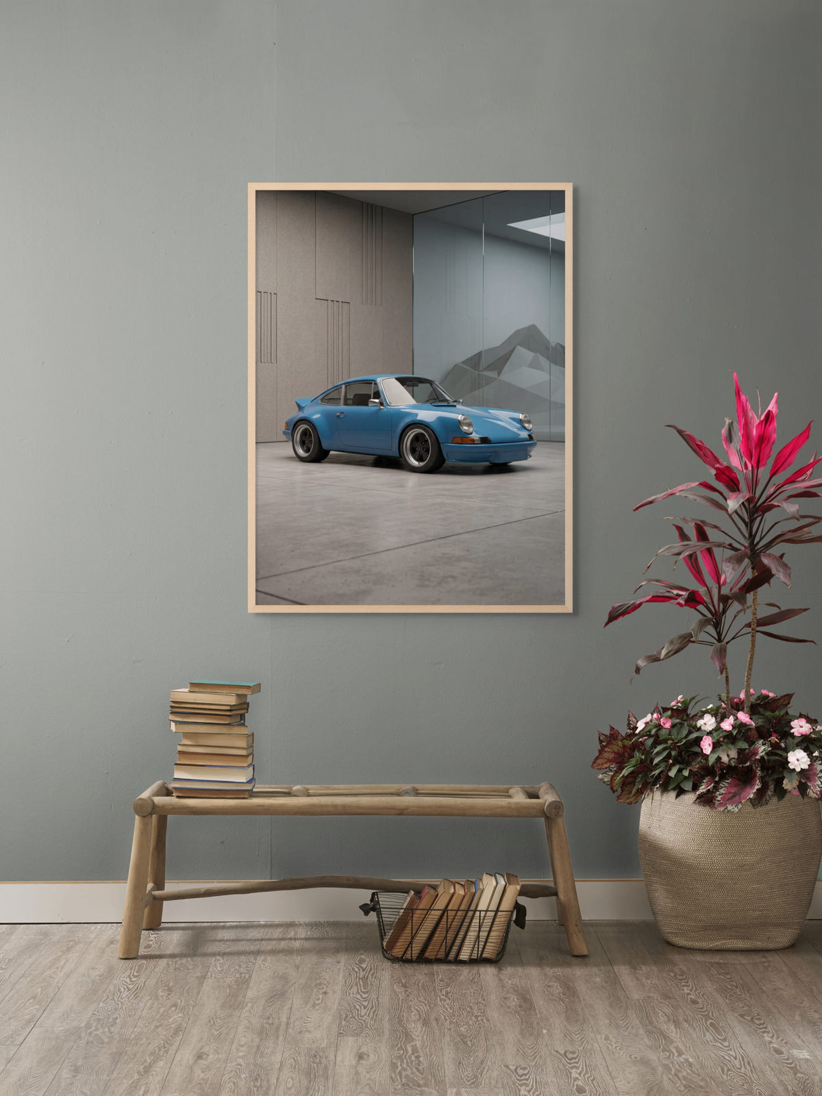 Blaue Kurve von Monaco – Wandbild auf Leinwand, Aluminium oder Poster