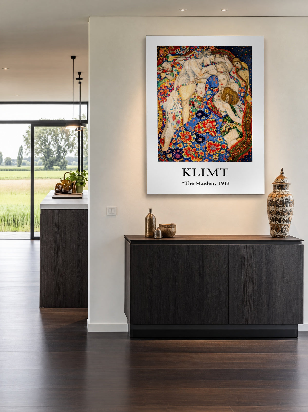Bloemenstorm van Dromenzijde als canvas zonder lijst aan de muur