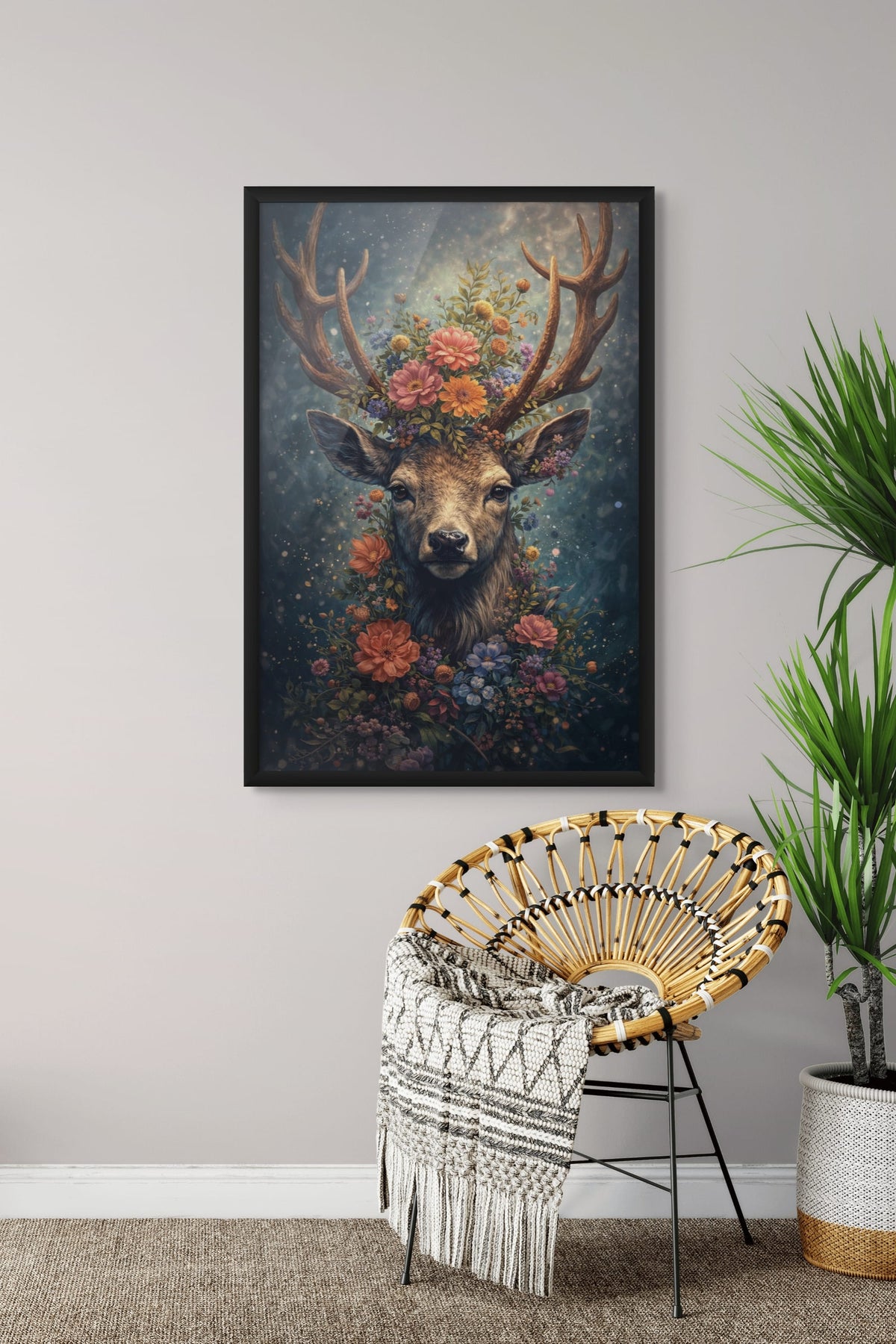 Statig Hert in Stille Natuur Wanddecoratie | ArtifyCanvas