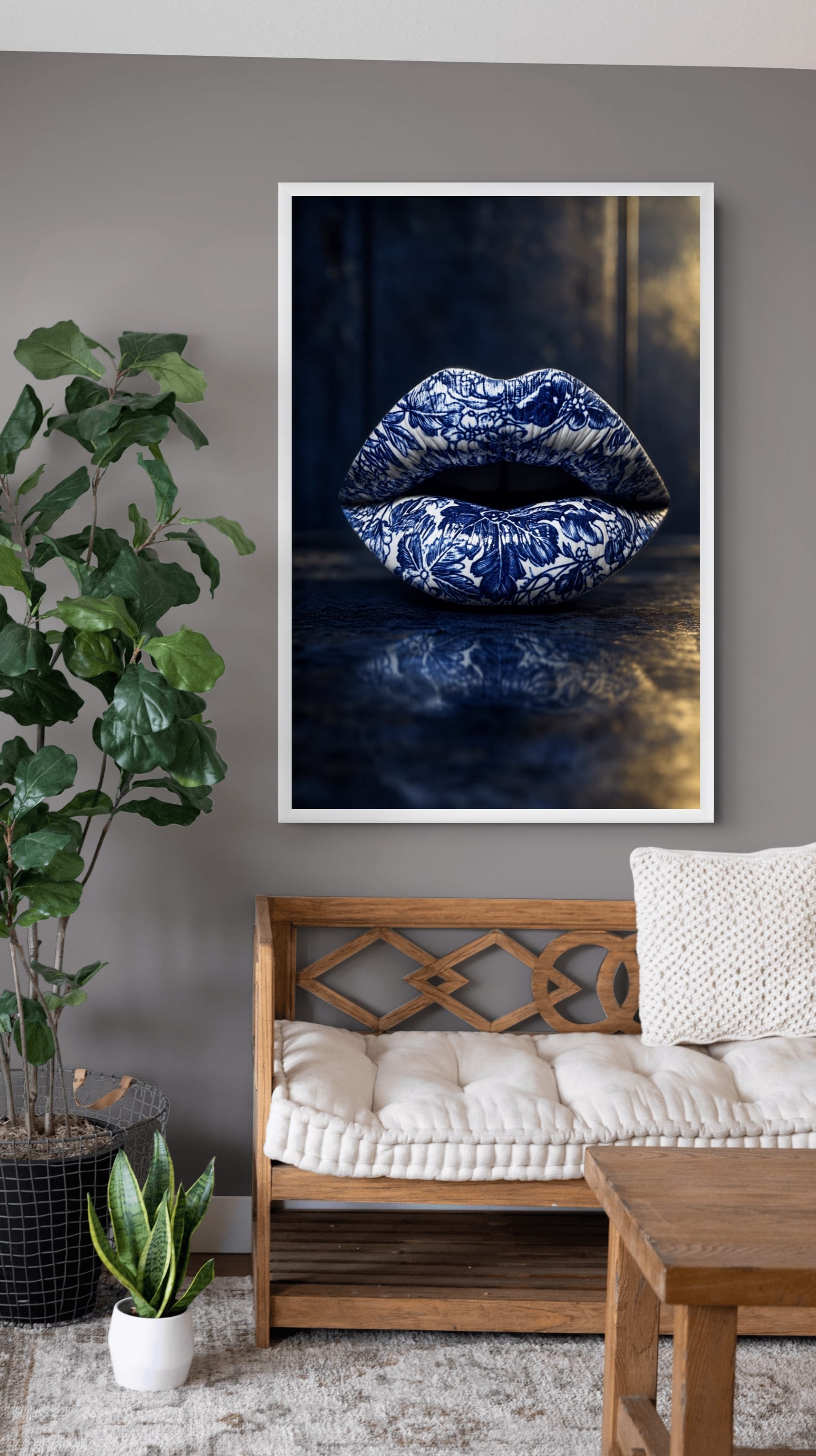 Blue Porcelain Kiss