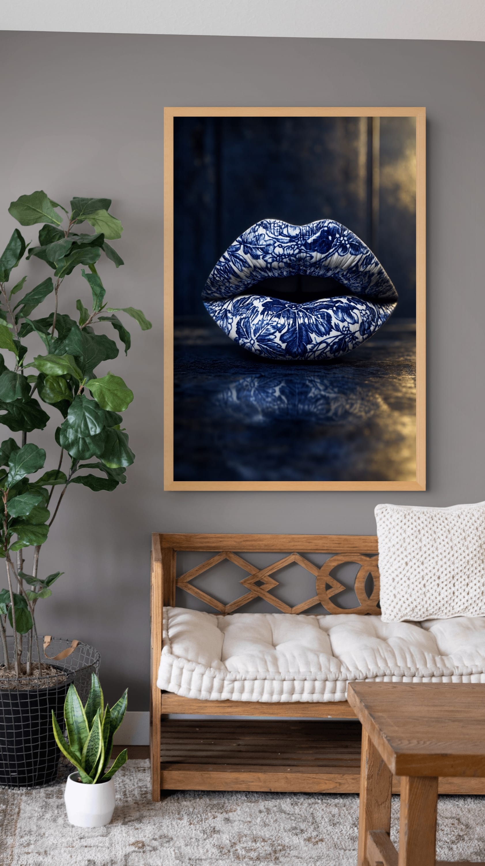 Blue Porcelain Kiss
