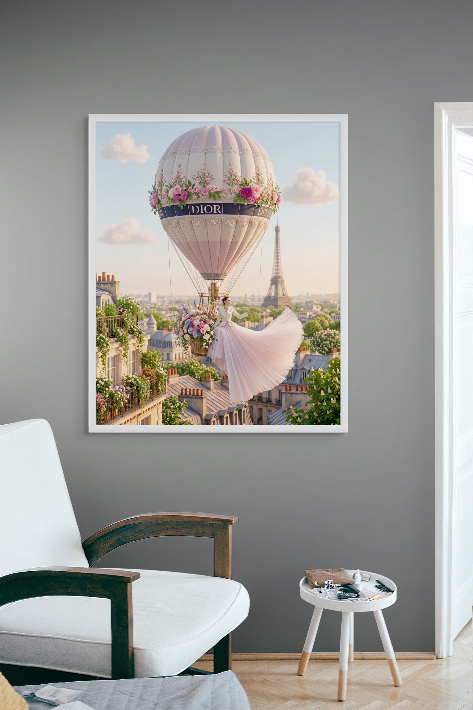 Blush Balloon Serenade wanddecoratie met zachtroze ballonnen