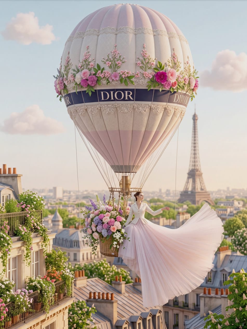 Blush Balloon Serenade Schilderij