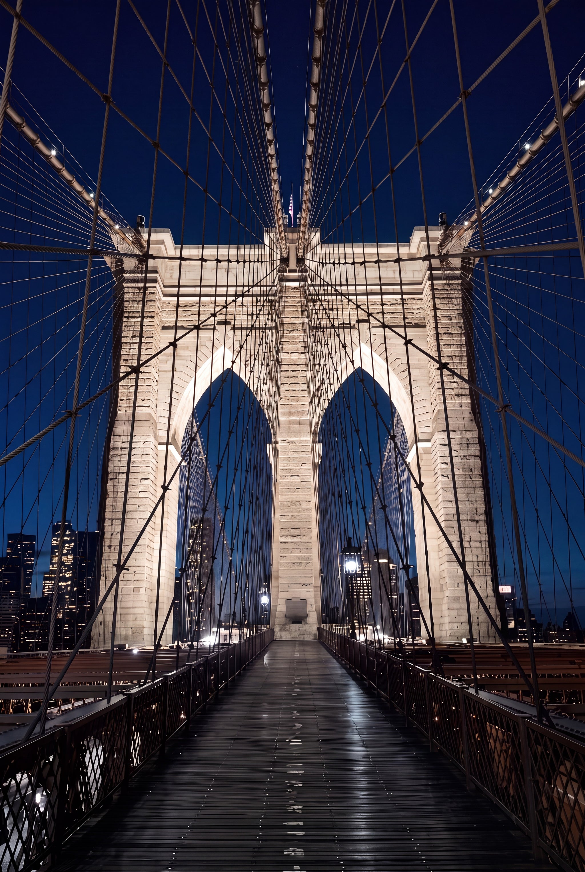 Brooklyn Bridge bij daglicht wanddecoratie