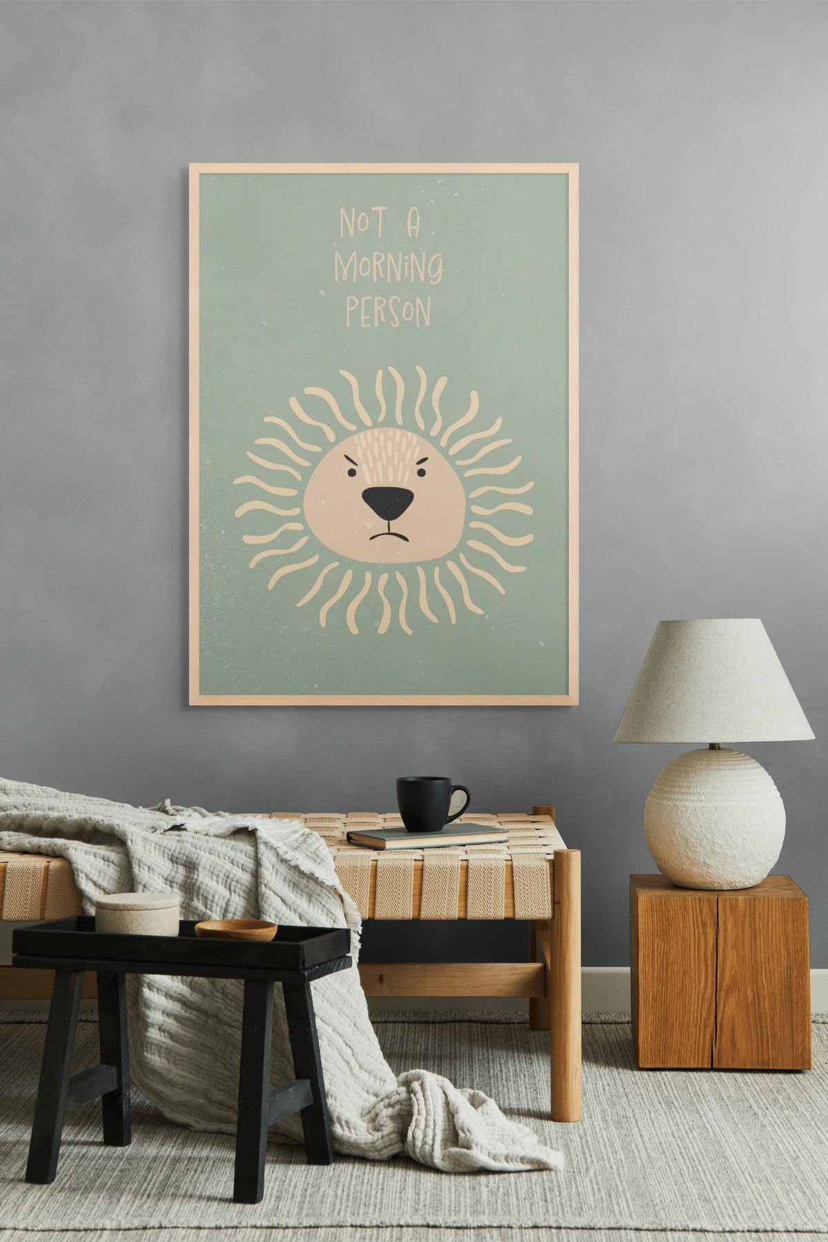 Chagrijnige Zonnesnoet Wanddecoratie | ArtifyCanvas
