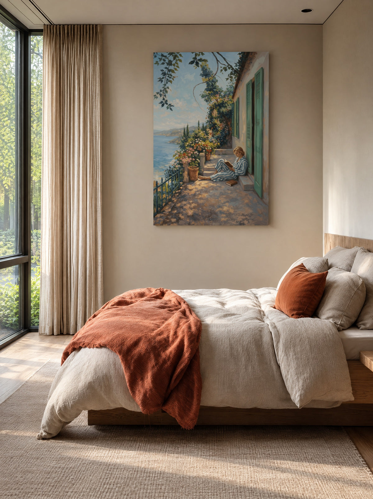 Citroenluiken aan Zee als canvas zonder lijst aan de muur