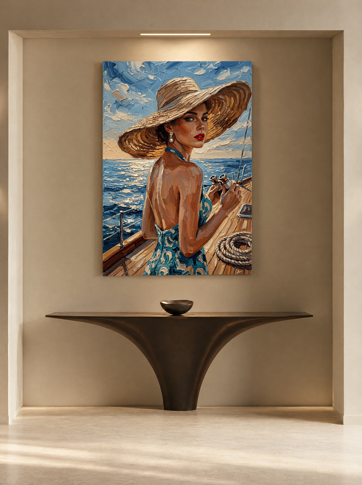Coastal Muse als canvas zonder lijst aan de muur