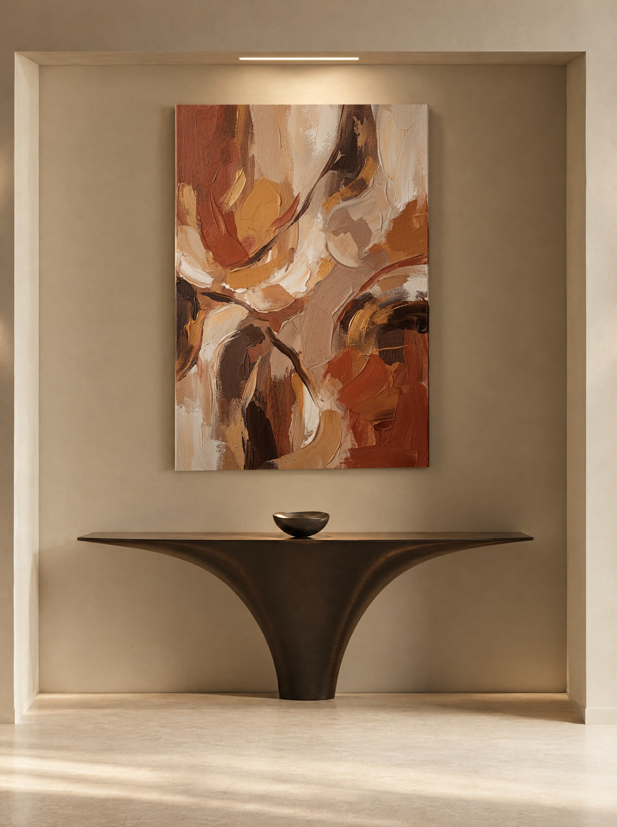 Cream Flake als canvas zonder lijst aan de muur