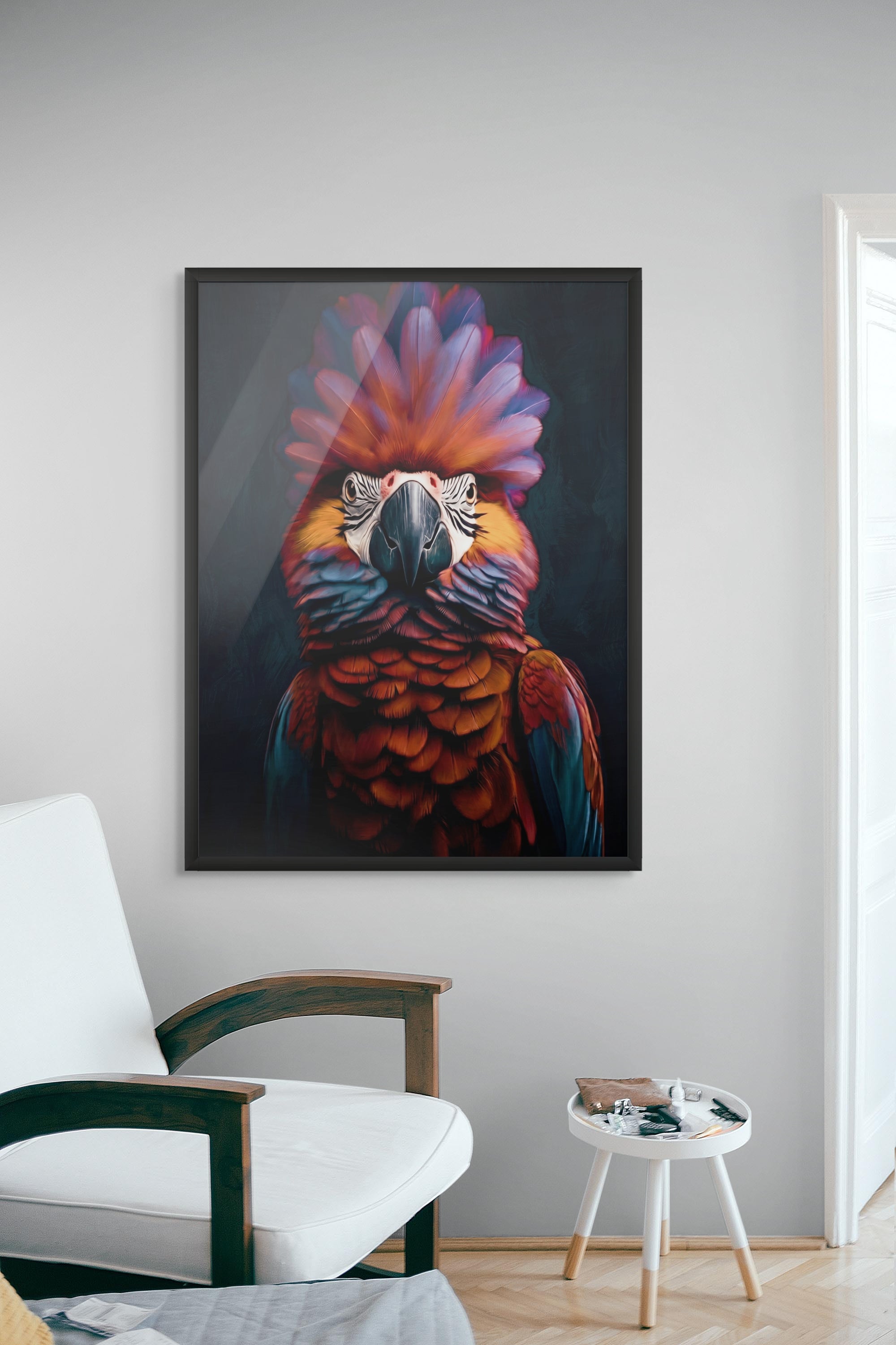 Rode Rebel Kuif Wanddecoratie – Stoer Pop Art Canvas Print