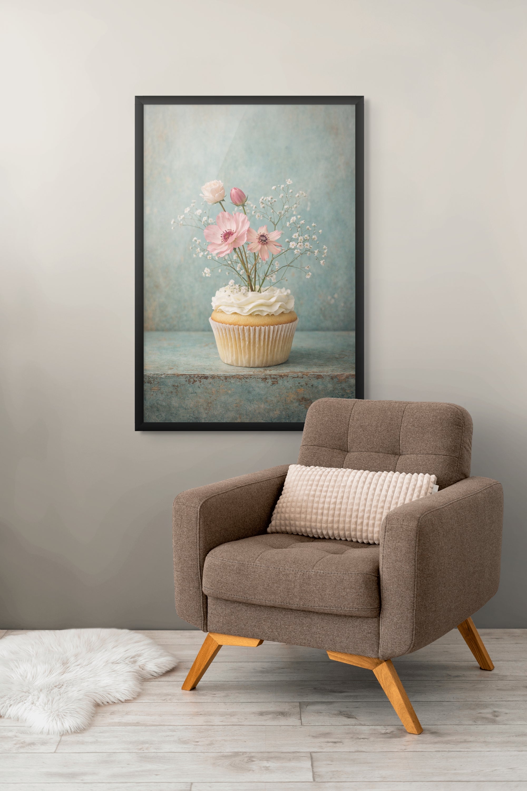 Bloesem Gebak Wanddecoratie Keuken – Sfeervolle Canvas of Aluminium Print