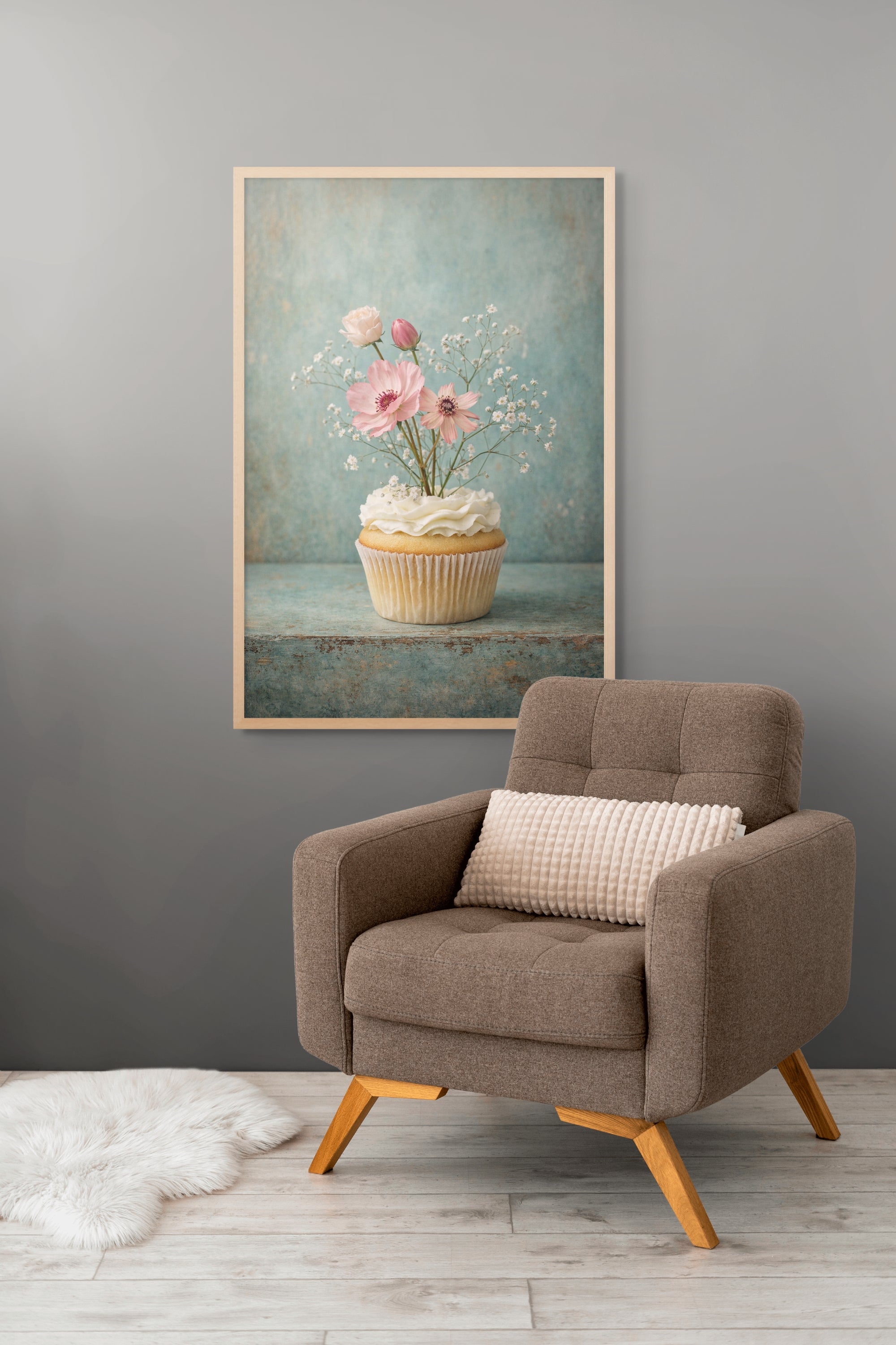 Bloesem Gebak Wanddecoratie Keuken – Sfeervolle Canvas of Aluminium Print