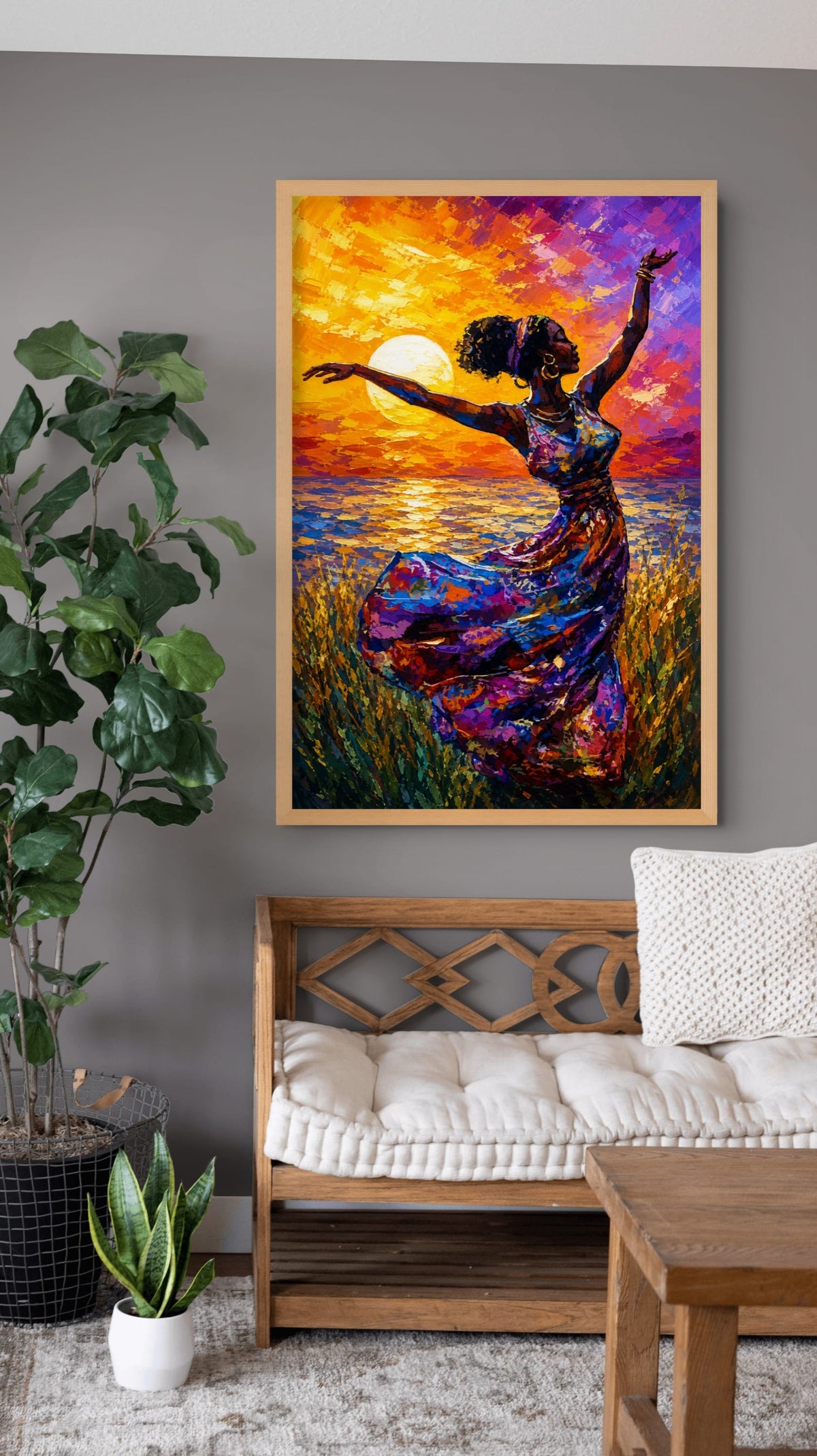 Dansen met de Zonnegloed Schilderij